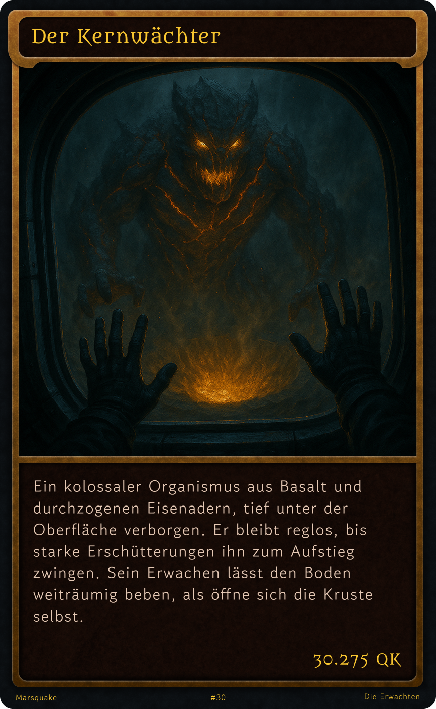 Marsquake Kreaturenkarte: Der Kernwächter